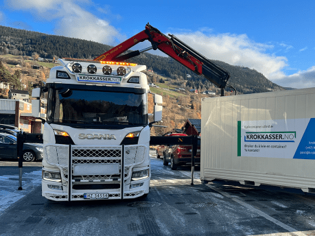 Levering av leiecontainer